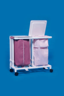 IPU Double Hamper with Bags Classic 4 Casters 39 gal. - Each - LH-22-ZF-MESH-EA