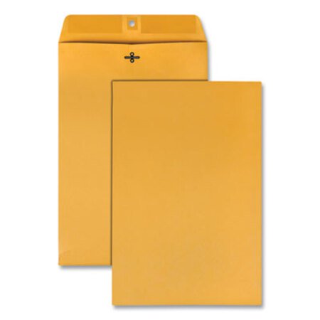 Quality Park™ Clasp Envelope, 28 lb Bond Weight Kraft, #98, Square Flap, Clasp/Gummed Closure, 10 x 15, Brown Kraft, 100/Box - Box of 1 - QUA-37898-BX