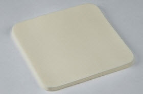 Cardinal Antibacterial Foam Dressing Kendall™ AMD 2 X 2 Inch Without Border Without Film Backing Nonadhesive Square Sterile - Case of 100 - 55522AMD-CS