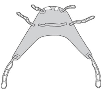 Drive Medical Seat and Back Divided Leg Sling 4 or 6 Point With Head Support Straps - Attached Medium 450 lbs. Weight Capacity - Each - 13262M-EA