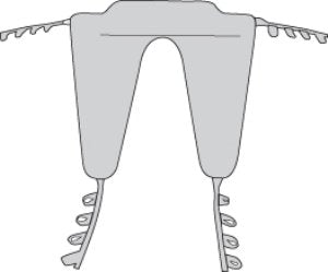 Drive Medical Patient Lifter Sling 2 Point Without Head Support Straps - Attached Large 350 lbs. Weight Capacity - Each - 13264A-EA
