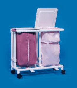 IPU Double Hamper with Bags Classic 4 Casters 39 gal. - Each - LH-22-LP-EA