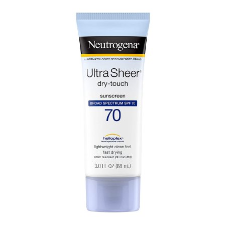 Johnson & Johnson Consumer Sunblock Neutrogena® Ultra Sheer® SPF 70 Lotion 3 oz. Tube - Case of 12 - 10086800687709-CS