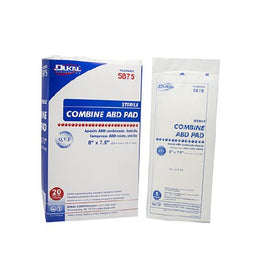 Dukal Abdominal Pad Dukal™ 7-1/2 X 8 Inch 1 per Pack Sterile 1-Ply Rectangle - Case of 240 - 5875-CS