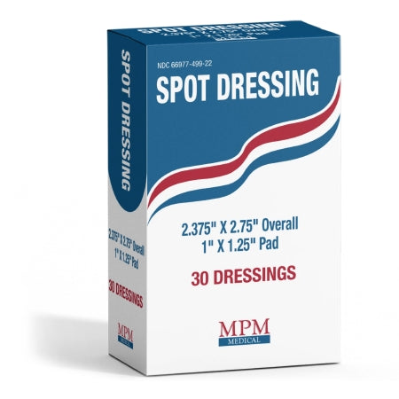 MPM Medical Transparent Film Dressing with Pad 2-3/8 X 2-3/4 Inch 2 Tab Delivery Square Sterile - Case of 120 - MP00499-CS