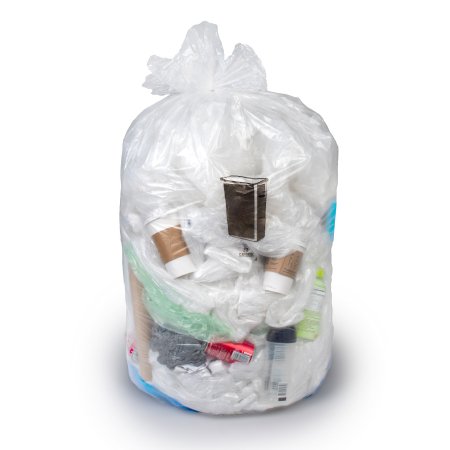 Colonial Bag Corp Trash Bag Colonial Bag 45 gal. Clear HDPE 16 Mic. 40 X 48 Inch X-Seal Bottom Flat Pack - Case of 250 - CHD48XC-CS