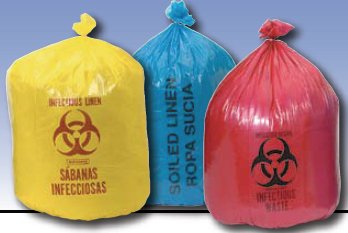 Colonial Bag Corp Infectious Waste Bag Colonial Bag 45 gal. Red Bag LLDPE 37 X 50 Inch - Case of 10 - HXR50-CS