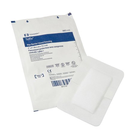 Cardinal Adhesive Dressing Telfa™ Plus 4 X 6 Inch Nonwoven Rectangle White Sterile - Box of 25 - 2562-BX