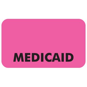 Tabbies Pre-Printed Label Advisory Label Pink Paper Medicade Black 7/8 X 1-1/2 Inch - Roll of 1 - MAP5240-RL