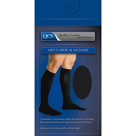 Scott Specialties Compression Socks QCS Knee High Medium / Large Black Closed Toe - Pair of 2 - 1652 BLA M/L-PR
