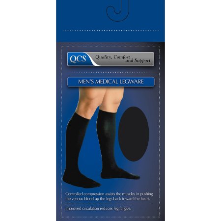 Scott Specialties Compression Socks QCS Knee High Small / Medium Black Closed Toe - Pair of 2 - 1652 BLA S/M-PR