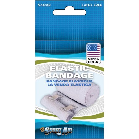 Scott Specialties Elastic Bandage Sport Aid™ 4 Inch Width Clip Detached Closure Tan NonSterile Standard Compression - Each - SA0004 BEI UN-EA