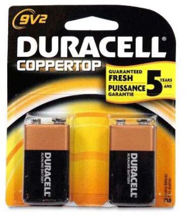 Duracell Alkaline Battery Duracell® Coppertop® 9V Cell 9V Disposable 2 Pack - Case of 48 - MN1604B2Z-CS