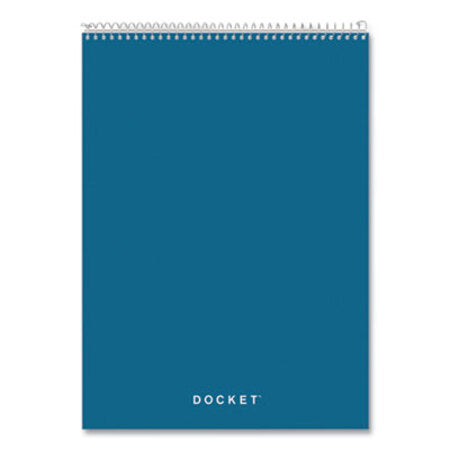 TOPS™ Docket Ruled Wirebound Pad with Cover, Wide/Legal Rule, Blue Cover, 70 White 8.5 x 11.75 Sheets - Each - TOP-63631-EA