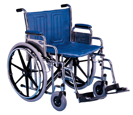 Invacare Wheelchair Tracer® IV Dual Axle Full Length Arm Footrest Midnight Blue Upholstery 24 Inch Seat Width Adult 350 lbs. Weight Capacity - Each - 1193408-EA