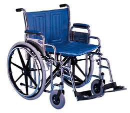 Invacare Wheelchair Tracer® IV Dual Axle Full Length Arm Footrest Midnight Blue Upholstery 24 Inch Seat Width Adult 350 lbs. Weight Capacity - Each - 1193408-EA