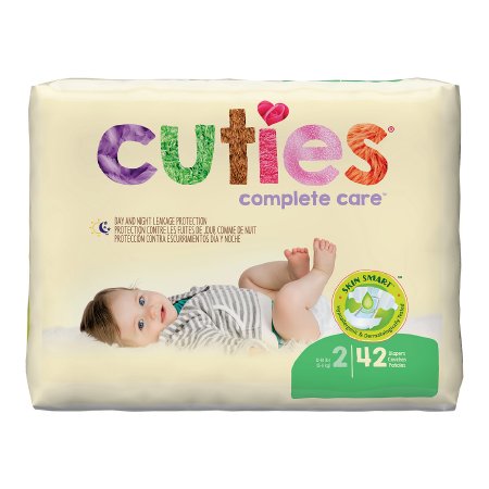 First Quality Unisex Baby Diaper Cuties® Size 2 Disposable Heavy Absorbency - Case of 4 - CR2001-CS
