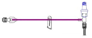 ICU Medical IV Extension Set Needle-Free Port Mini Bore 5-1/2 Inch Tubing - Case of 50 - B9038-CS