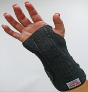 Professional Products Wrist / Forearm Brace Talon™ V MPFlex™ Contoured Felt / Vinyl Left Hand Black X-Small / Small - Each - 11424-15-01-EA