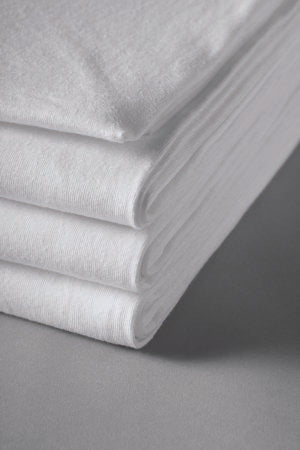 Standard Textile Bed Sheet Fitted Sheet 36 X 82 X 13 Inch White Cotton 55% / Polyester 45% Reusable - DZ/12 - 07245405-DZ