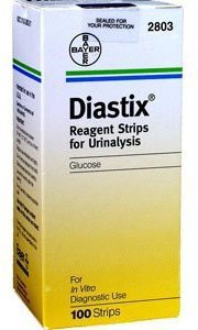 Ascensia Diabetes Care Reagent Test Strip Diastix® Glucose For Urinalysis 100 per Bottle - Box of 1 - 2803-BX