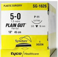 Covidien Absorbable Suture with Needle Chromic Gut HE-1 3/8 Circle Reverse Cutting Needle Size 6 - 0 - Box of 1 - G-1790K-BX