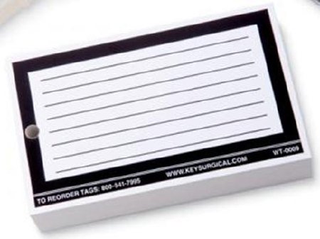 Steris Instructional Tag Key Surgical® Write On Black 3 X 5 Inch 3 X 5 Inch Durable 100 per Case - Pack of 100 - WT0009-PK