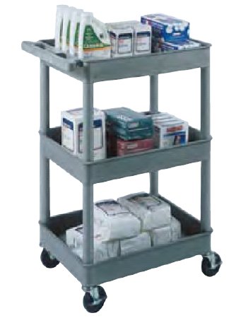 Luxor Utility Cart 18 X 24 X 40.5 Inch Black / Gray 12 Inch Spacing - Each - BKSTC111GY-EA