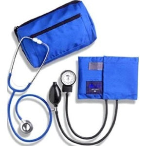 Mabis Healthcare Reusable Aneroid / Stethoscope Set Match Mates® Adult Cuff Dual Head General Exam Stethoscope Pocket Aneroid - Each - 01-260-211-EA