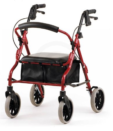 Nova Ortho-Med 4 Wheel Rollator Zoom 18 Blue Adjustable Height / Folding Aluminum Frame - Each - 4218BL-EA