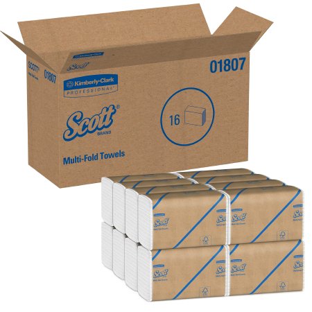 Kimberly Clark Paper Towel Scott® Multi-Fold 9-1/5 X 9-2/5 Inch - Case of 4000 - 01807-CS