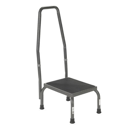 Drive Medical Step Stool with Handrail drive™ 1 Step Steel Frame 5-1/4 Inch Step Height - Each - 13031-1SV-EA
