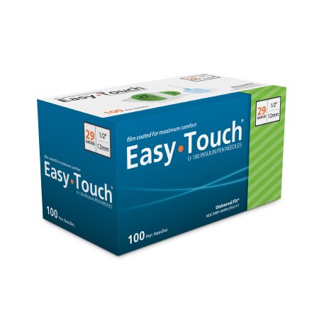 MHC Medical Standard Insulin Pen Needle EasyTouch™ 29 Gauge 12.7 mm Length NonSafety - Box of 100 - 829021-BX