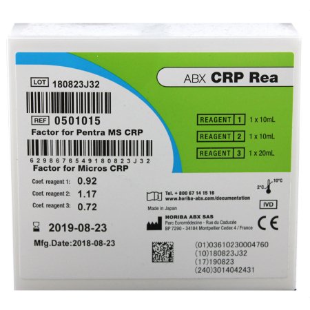 Horiba Hematology Reagent ABX Pentra™ Inflammation / Autoimmune Assay C-Reactive Protein (CRP) For ABX Micro CRP 200 100 Tests - Each - 3014042431-EA