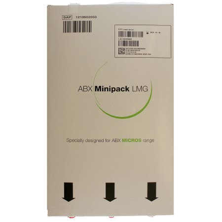 Horiba Hematology Reagent ABX Pentra™ Minipack LMG Lysis Erythrocyte Lysing For ABX Micros 45 / 60 Analyzers 150 Tests R1: 0.5L; R2: 0.3L; R3:3.4 L - Each - 1210602050-EA