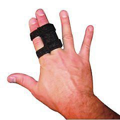 Brownmed Finger Splint DigiWrap™ Adult Assorted Sizes Hook and Loop Strap Closure Black - Pack of 6 - 10327-PK