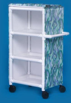 IPU Linen / Multipurpose Cart with Cover 3 Shelves PVC 4 Inch Twin Casters - Each - KDMPC375-EA