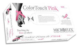 Microflex Medical Exam Glove ColorTouch® Pink Large NonSterile Latex Standard Cuff Length Fully Textured Pink Not Rated - Case of 10 - CTP-233-L-CS
