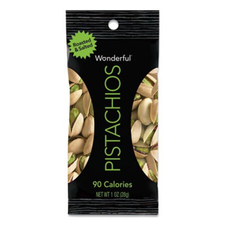 Paramount Farms® Wonderful Pistachios, Roasted and Salted, 1 oz Pack, 12/Box - Box of 1 - PAM-072142A25X-BX
