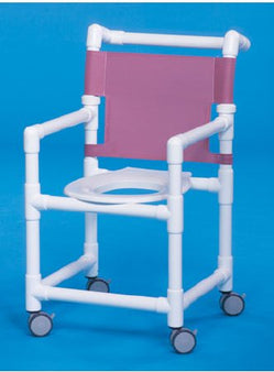 IPU Shower Chair Select Fixed Arms PVC Frame Mesh Backrest 18 Inch Seat Width 300 lbs. Weight Capacity - Each - ESC-20-EA