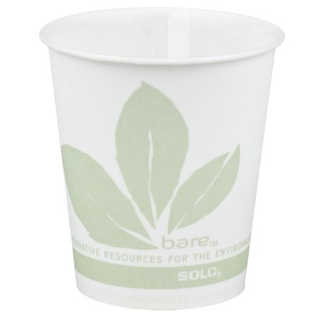 RJ Schinner Co Drinking Cup Bare® Eco-Forward® 5 oz. Leaf Print Wax Coated Paper Disposable - Case of 30 - R53BB-JD110-CS