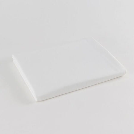 Standard Textile Bed Sheet Flat Sheet 66 X 108 Inch White Cotton 55% / Polyester 45% Reusable - DZ/12 - 03350101-DZ