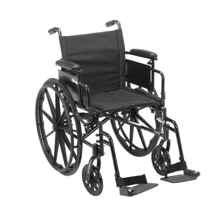 Drive Medical Wheelchair drive™ Infinity Dual Axle Desk Length Arm Swing-Away Footrest Black Upholstery 16 Inch Seat Width Adult 300 lbs. Weight Capacity - Each - CX416ADDA-SF-EA