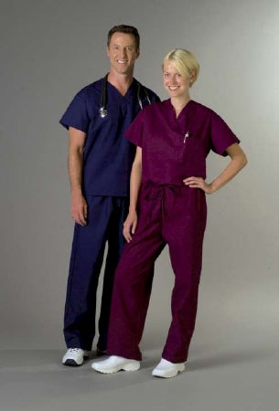 Medline Scrub Shirt ComfortEase™ X-Large Rich Purple 1 Pocket Short Set-In Sleeve Unisex - Each - 910JPPXL-CM-EA