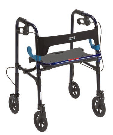 Drive Medical 4 Wheel Rollator drive™ Clever-Lite Blue Adjustable Height / Folding Aluminum Frame - Each - 10243-EA