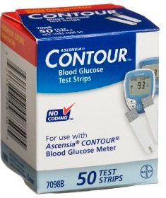 Ascensia Diabetes Care Blood Glucose Test Strips Ascensia® Contour® 50 Strips per Pack - Case of 1200 - 7098-CS