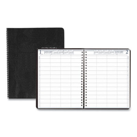 House of Doolittle™ Four-Person Group Practice Daily Appointment Book, 11 x 8.5, Black Cover, 12-Month (Jan to Dec): 2023 - Each - HOD-28202-EA