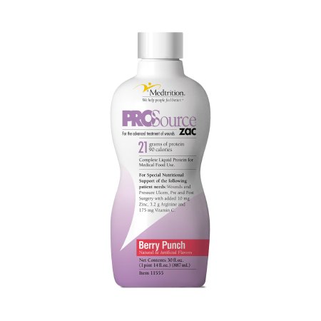Medtrition/National Nutrition Oral Supplement ProSource ZAC™ Berry Punch Flavor Liquid 32 oz. Bottle - Case of 4 - 11555-CS