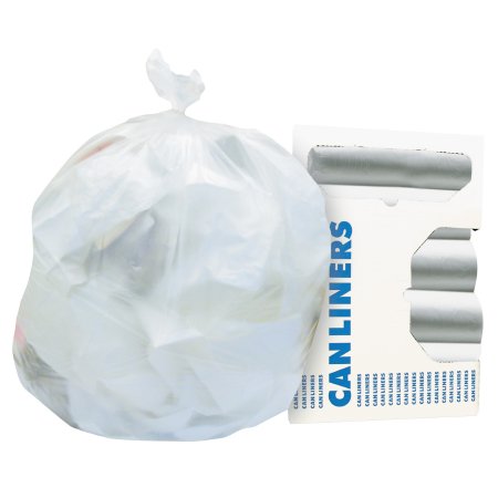 Lagasse Trash Bag Heritage™ 10 gal. Natural HDPE 8 Mic. 24 X 24 Inch Star Seal Bottom Coreless Roll - Case of 1000 - HERZ4824LNR01-CS