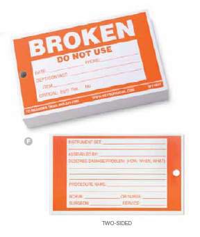 Steris Instructional Tag Key Surgical® Write On Orange 3 X 5 Inch 3 X 5 Inch Durable 100 per Case - Pack of 100 - WT0507-PK